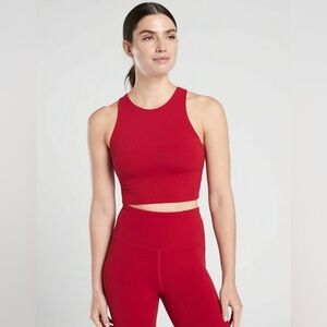 Athleta Red Crop Tank Top Women’s Size XS Sleeveless Activewear
